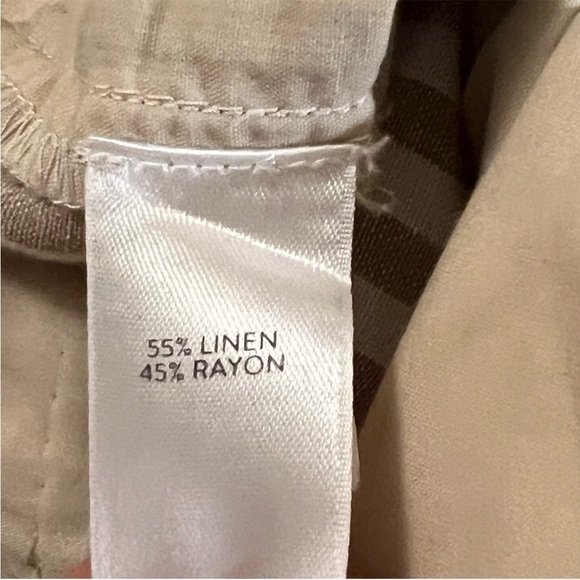 J. Jill Linen Blend High Rise Wide Leg
Cropped Pants 10 Striped Beachy Coastal - Picture 7 of 13